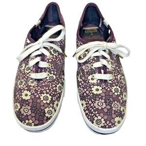 Keds by Kate Spade New York Purple Floral Canvas Sneakers Size 9.5 WF56231